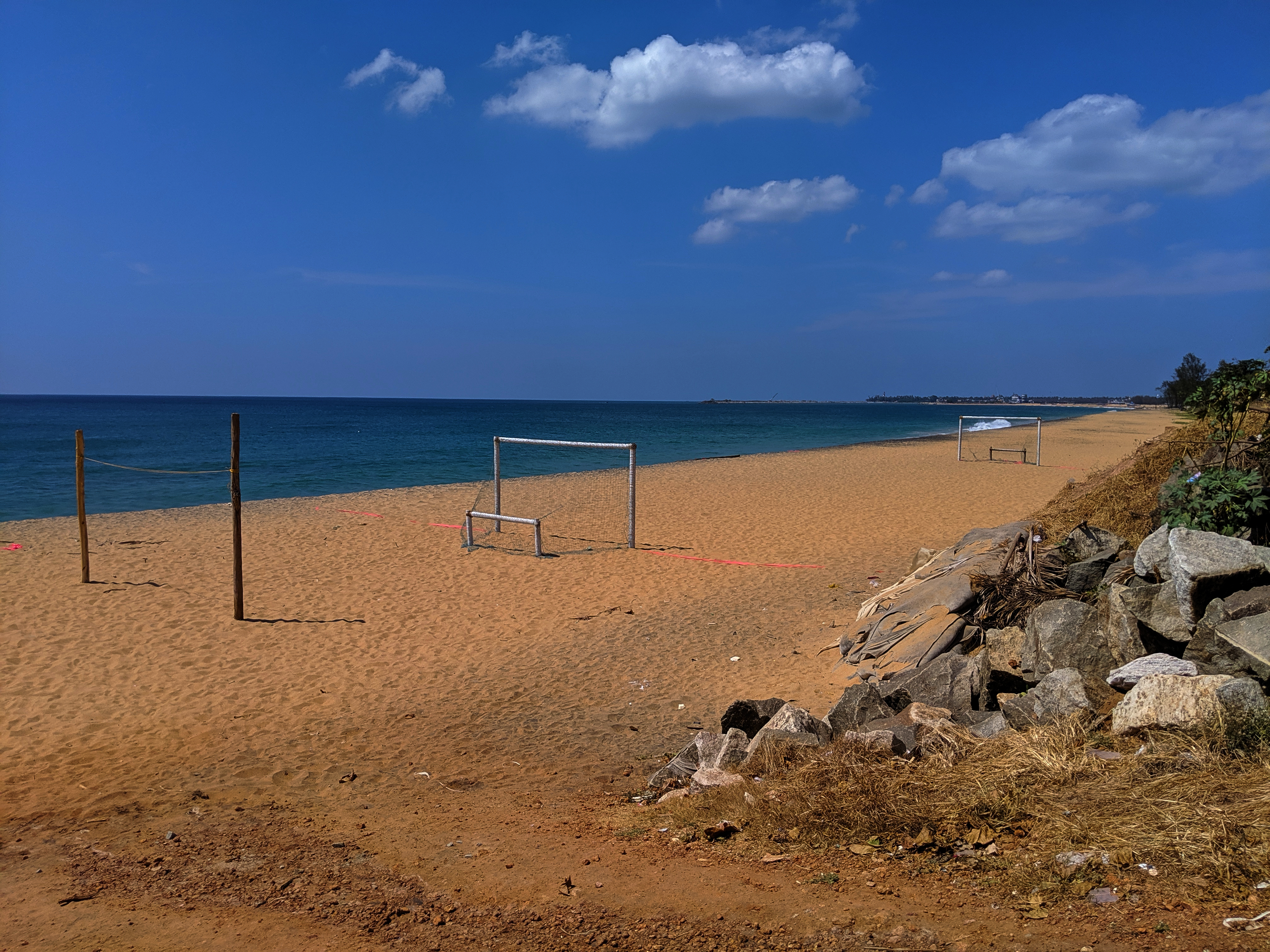 Beach on the way to Varkala, Kerala